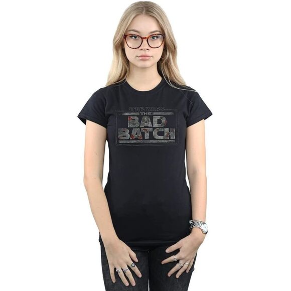 Star Wars: The Bad Batch Unisex Adult Logo T-Shirt / Black/Gray - Picture 2 of 2